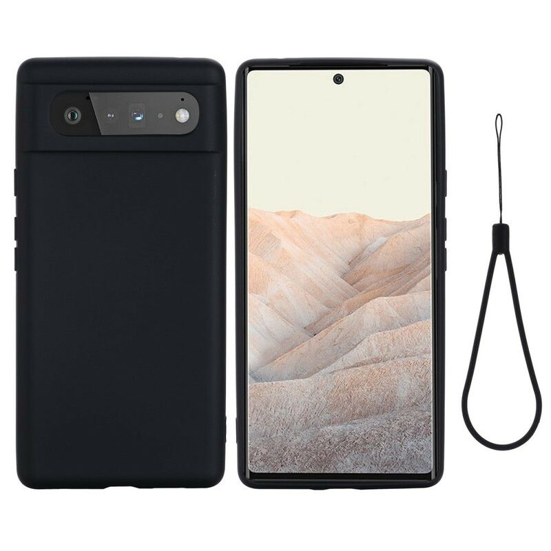 Cover Google Pixel 6 Flydende Silikone Med Snor