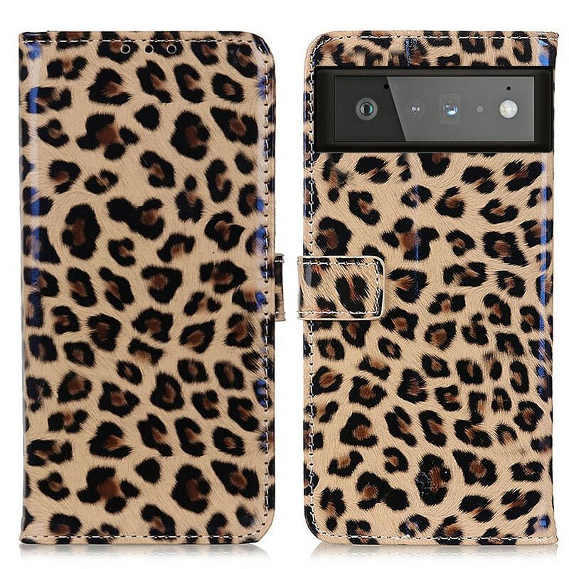 Flip Cover Google Pixel 6 Enkelt Leopard