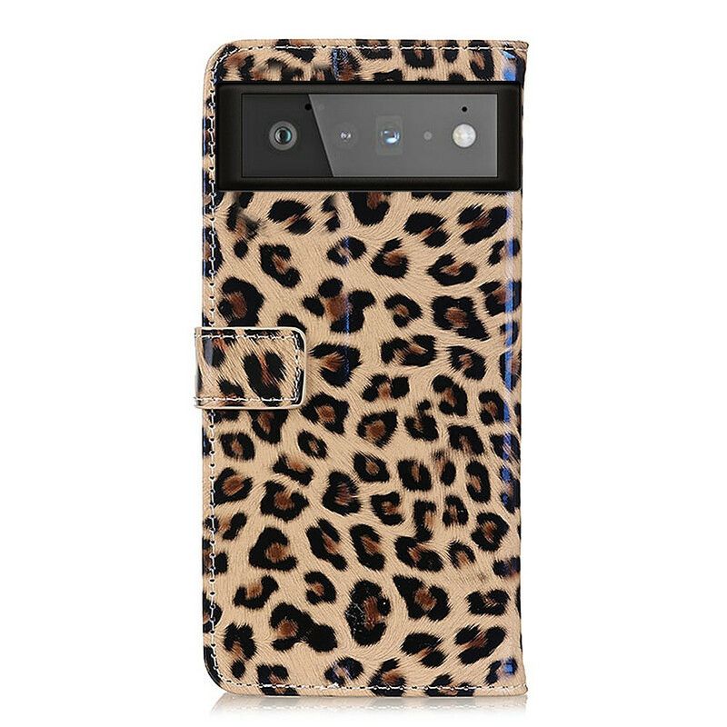 Flip Cover Google Pixel 6 Enkelt Leopard