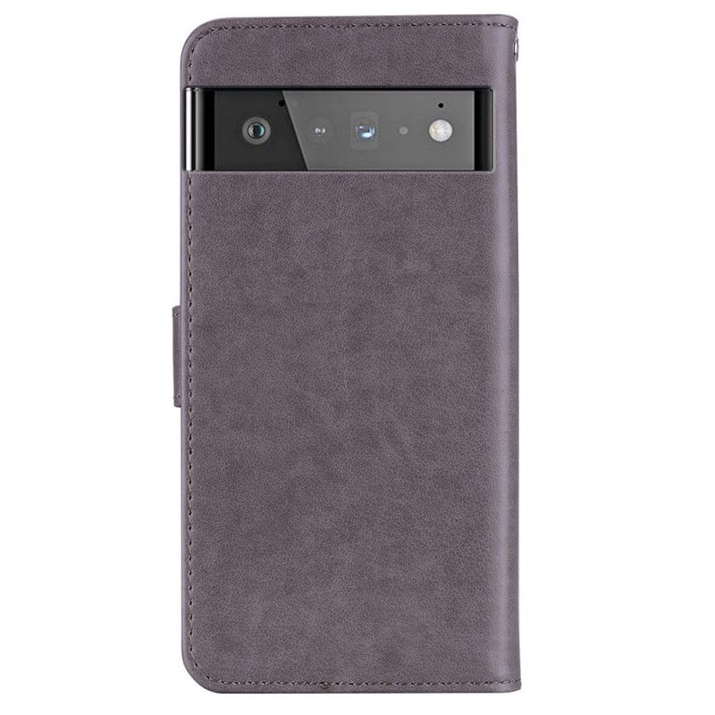 Flip Cover Google Pixel 6 Uglemandala Og Snor