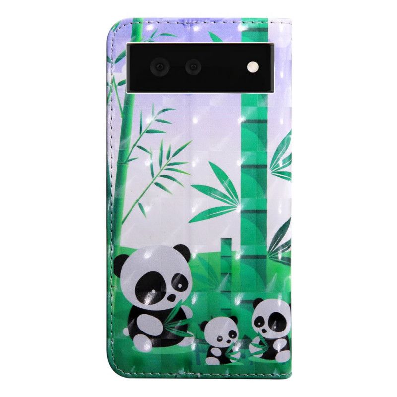 Læder Cover Google Pixel 6 Pandafamilien