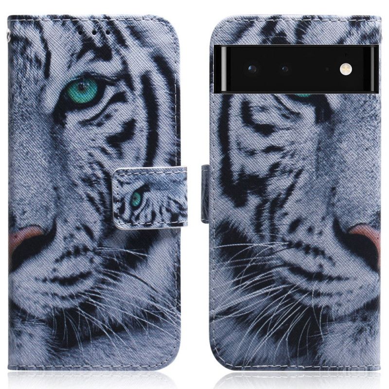 Læder Cover Google Pixel 6 Tigeransigt