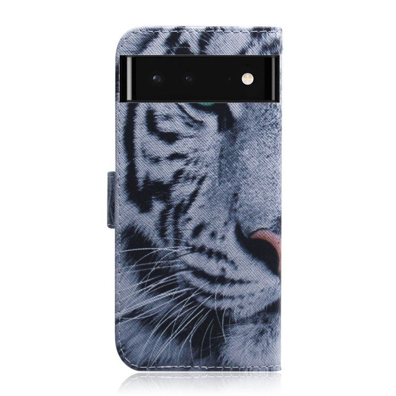 Læder Cover Google Pixel 6 Tigeransigt