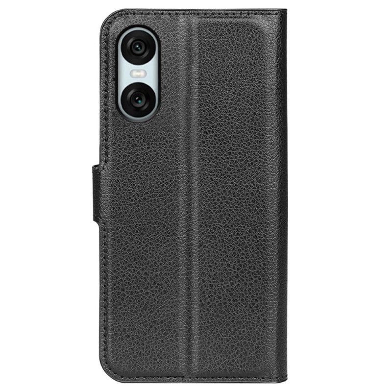 Flip Cover Sony Xperia 10 Vi Litchi Imiteret Læder