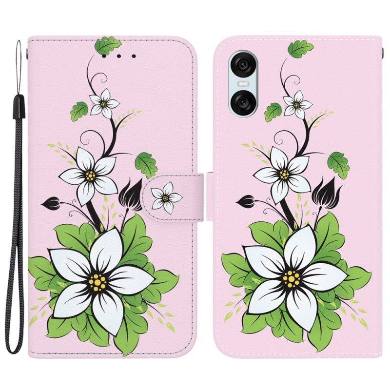 Flip Cover Sony Xperia 10 Vi Strappy Lily