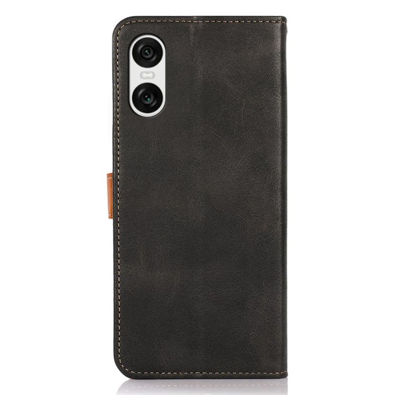 Læder Cover Sony Xperia 10 Vi Telefon Etui Khazneh Metalspænde