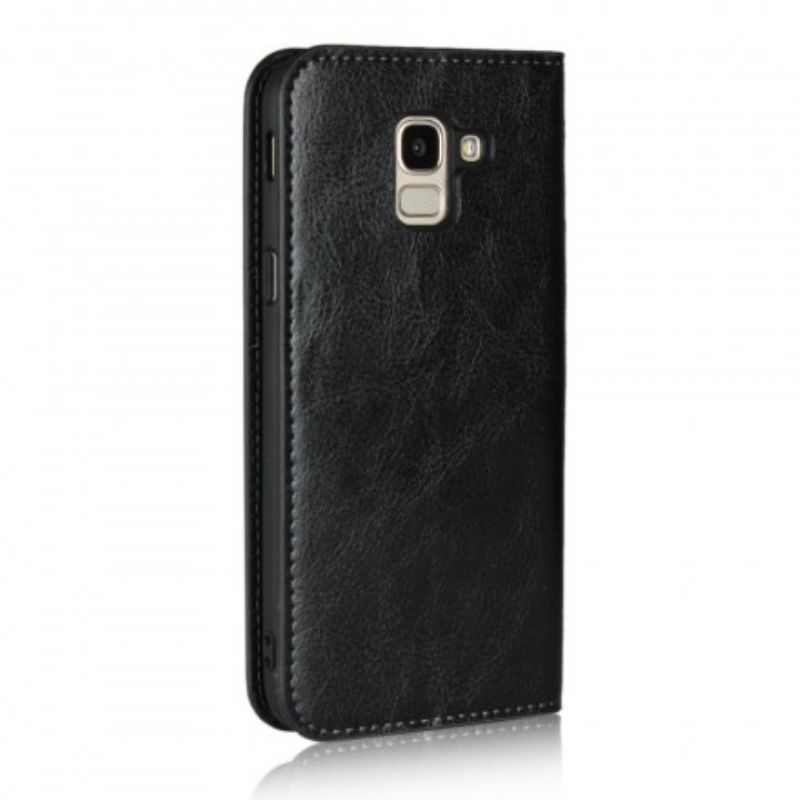 Cover Samsung Galaxy J6 Flip Cover Antik Imiteret Læder