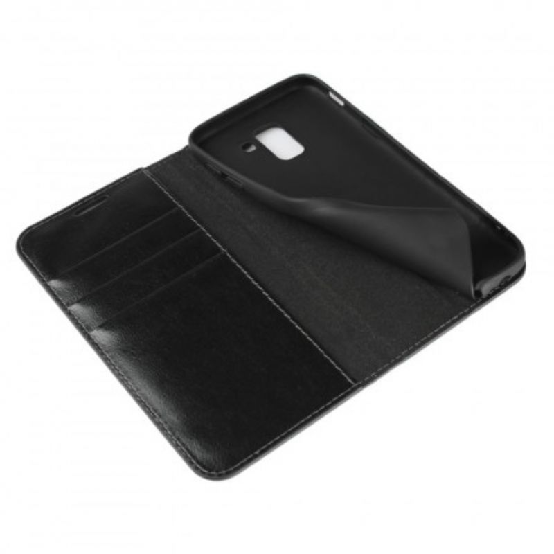 Cover Samsung Galaxy J6 Flip Cover Antik Imiteret Læder