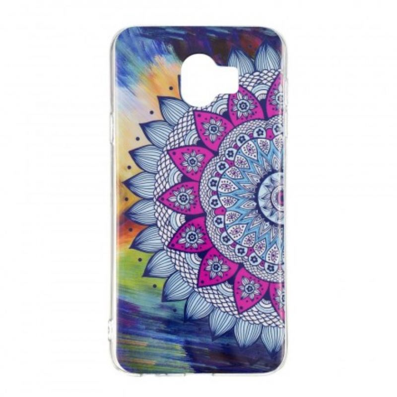 Cover Samsung Galaxy J6 Fluorescerende Farverig Mandala