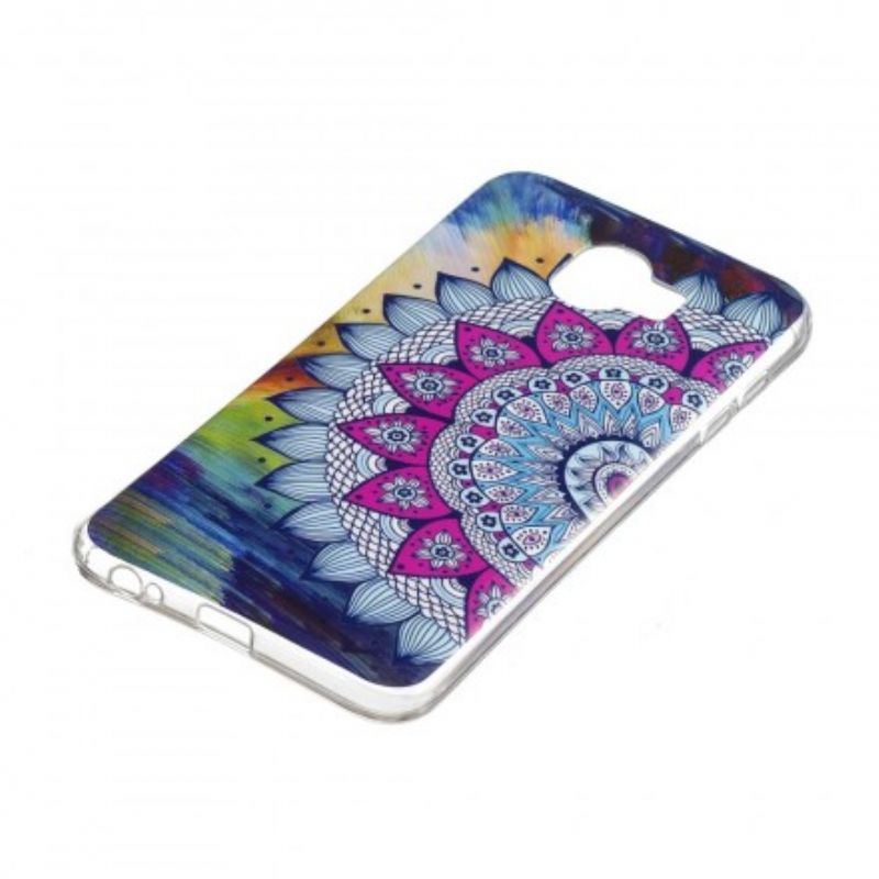 Cover Samsung Galaxy J6 Fluorescerende Farverig Mandala