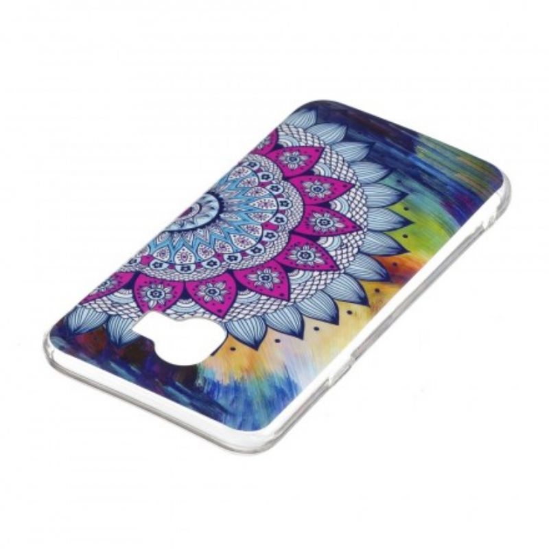 Cover Samsung Galaxy J6 Fluorescerende Farverig Mandala