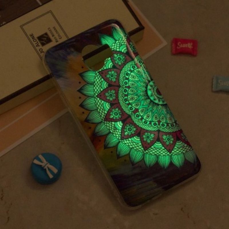 Cover Samsung Galaxy J6 Fluorescerende Farverig Mandala