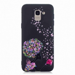 Cover Samsung Galaxy J6 Kvinde Med Blomsterhoved