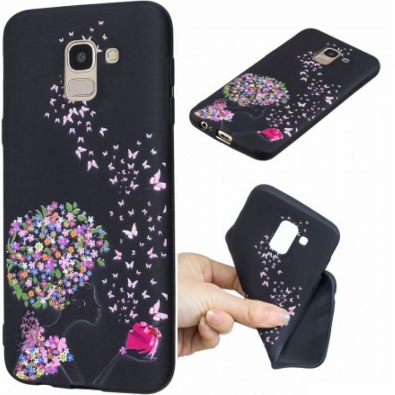 Cover Samsung Galaxy J6 Kvinde Med Blomsterhoved