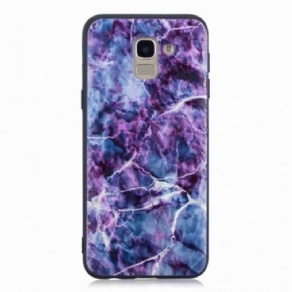 Cover Samsung Galaxy J6 Lilla Marmor