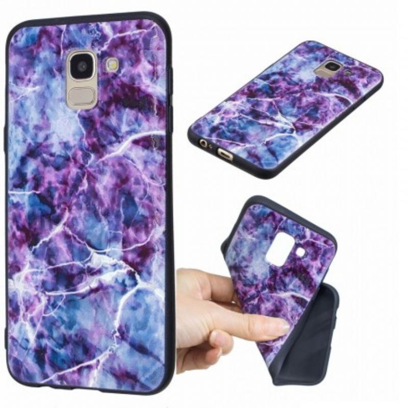 Cover Samsung Galaxy J6 Lilla Marmor