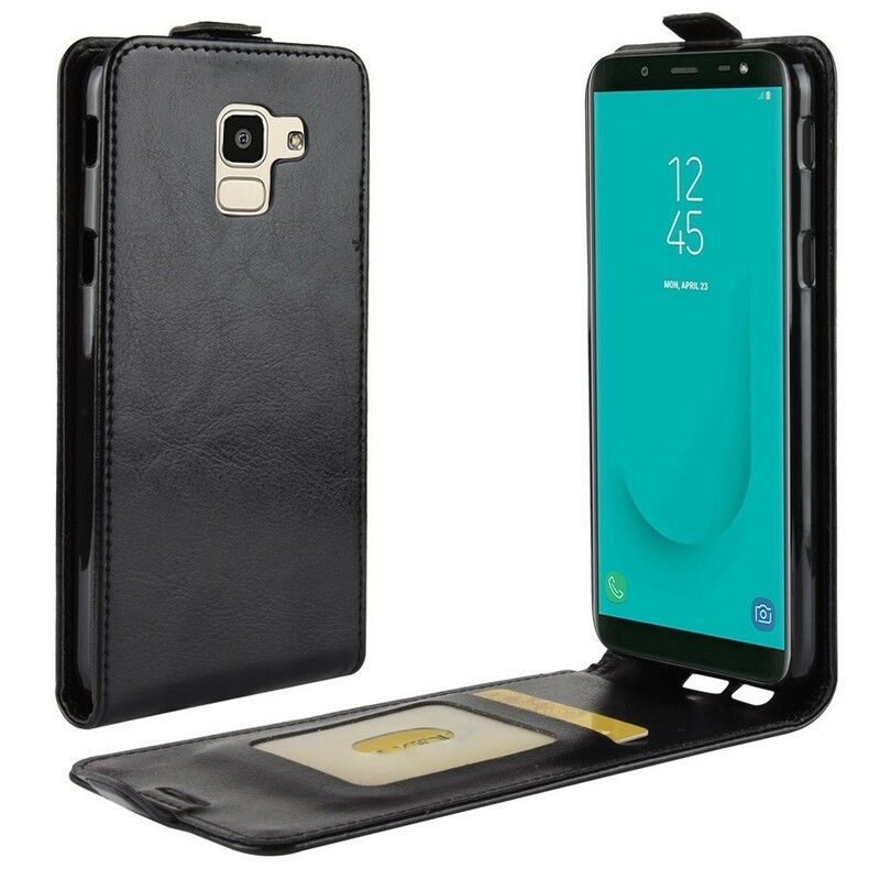 Flip Cover Samsung Galaxy J6 Læder Cover Foldbar Lædereffekt