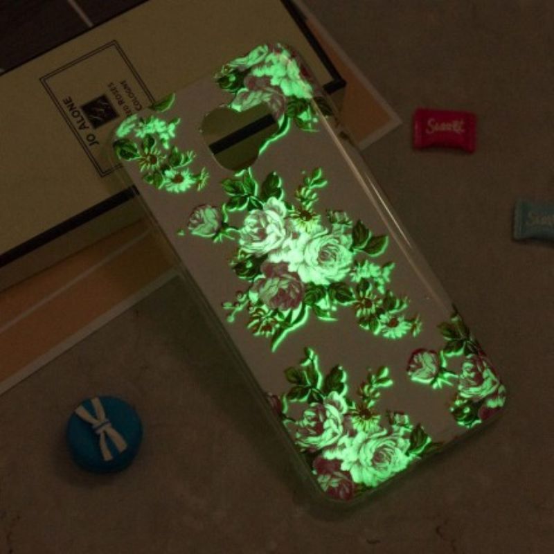 Mobilcover Samsung Galaxy J6 Fluorescerende Frihedsblomster