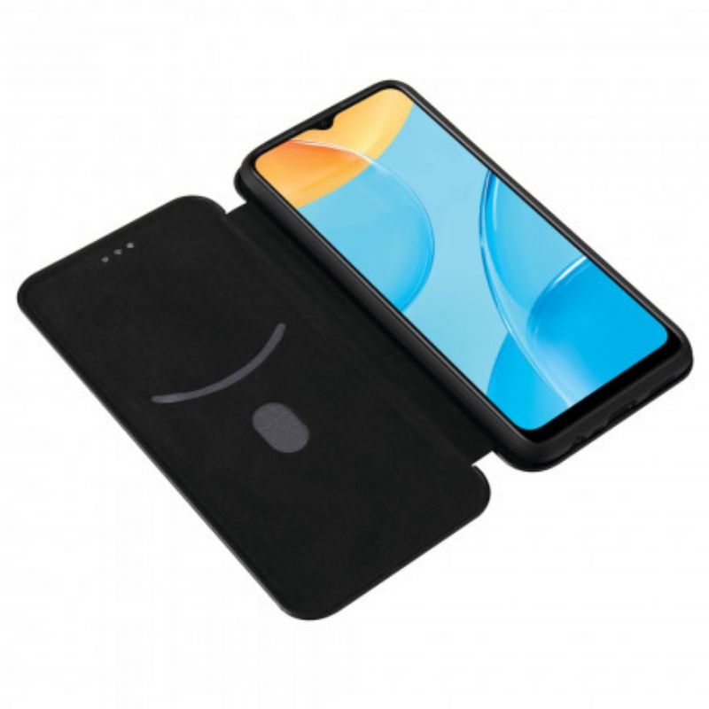 Cover Oppo A15 Flip Cover Farvet Carbon Silikone