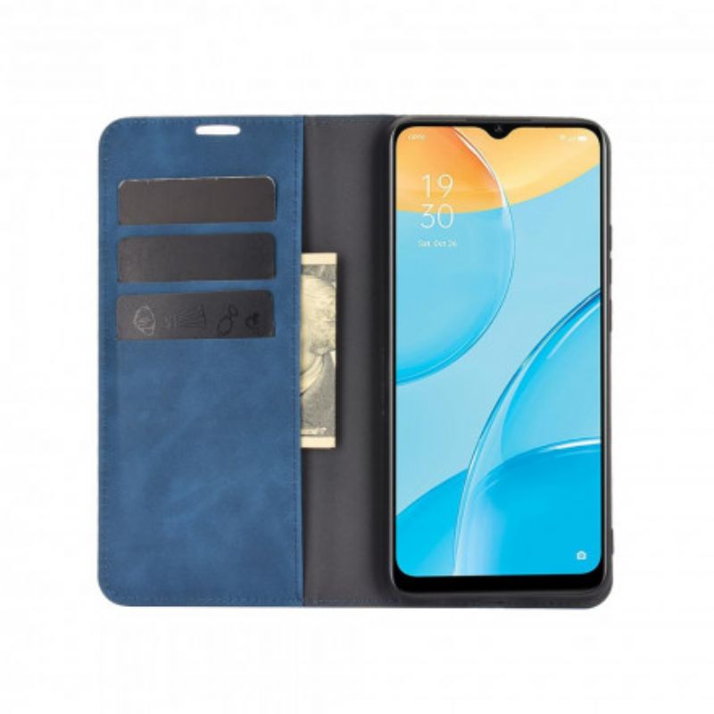 Cover Oppo A15 Flip Cover Silkeblødt Lædereffekt