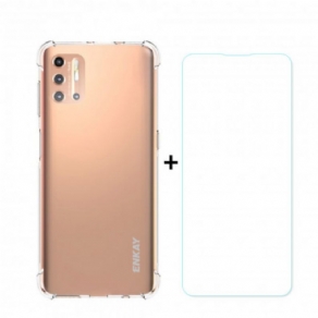 Cover Moto G9 Plus Enkay Hærdet Glas Og Combo