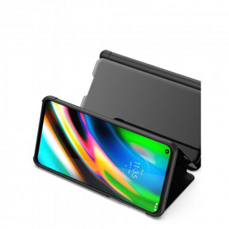 Cover Moto G9 Plus Spejl Og Kunstlæder