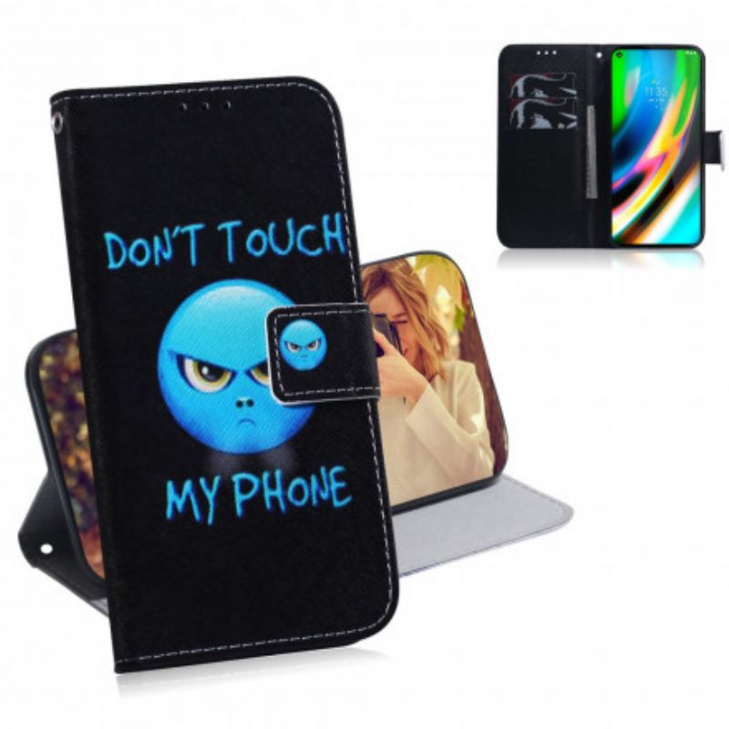 Flip Cover Moto G9 Plus Emoji-telefon