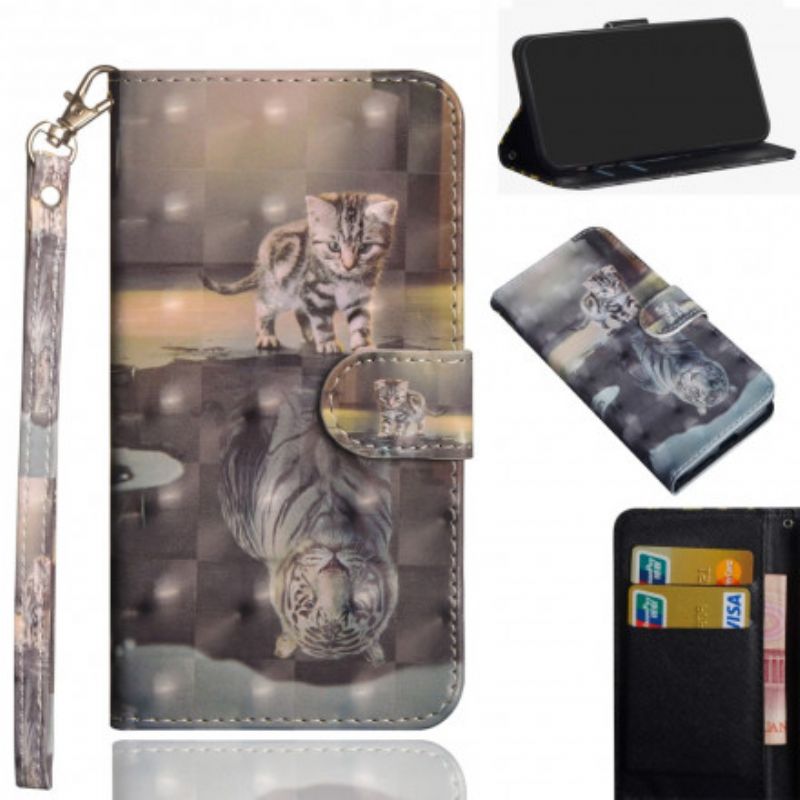 Flip Cover Moto G9 Plus Ernest The Tiger