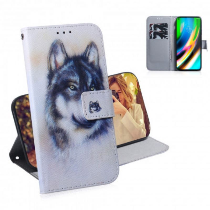 Flip Cover Moto G9 Plus Hundeblik