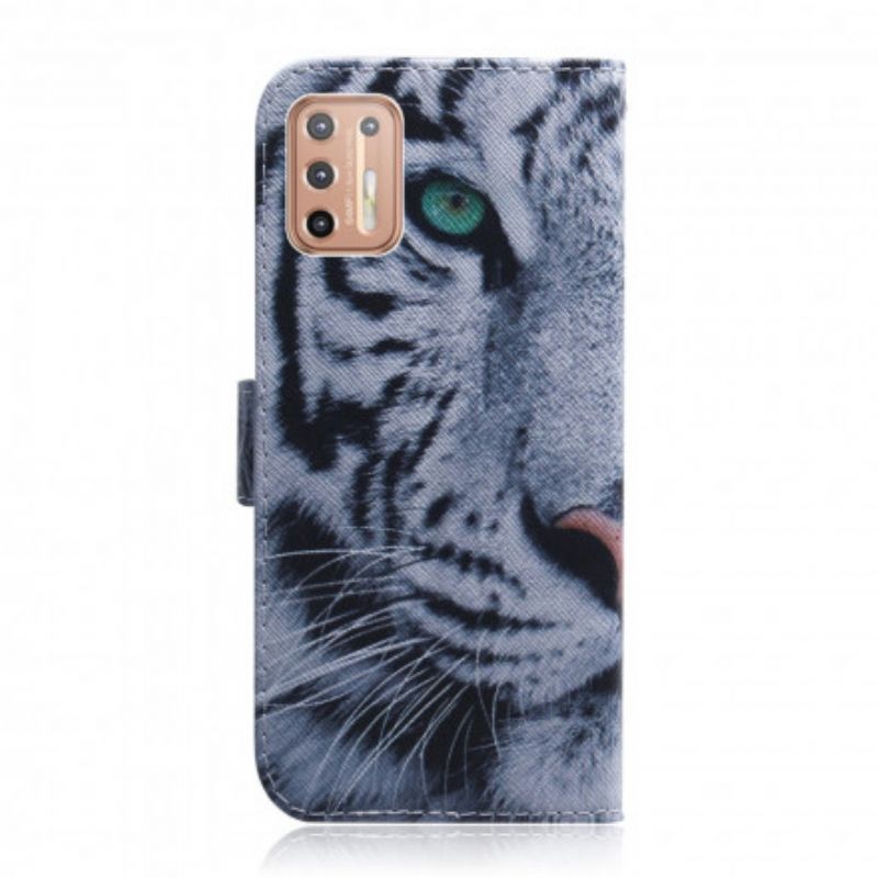 Flip Cover Moto G9 Plus Tigeransigt