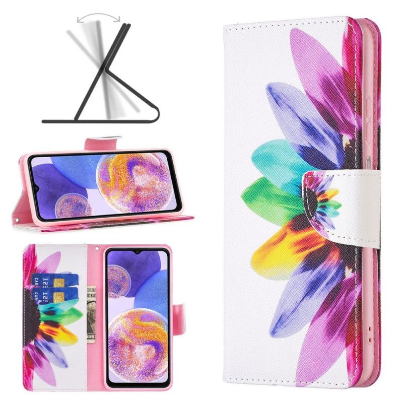 Flip Cover Samsung Galaxy M23 5G Akvarelblomst