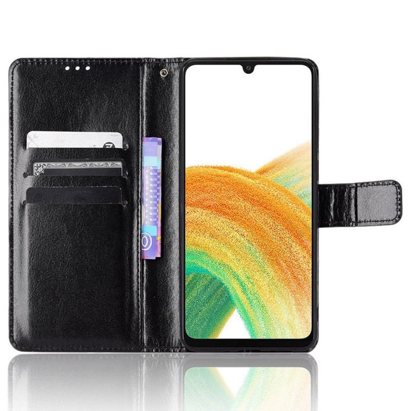 Flip Cover Samsung Galaxy M23 5G Flashy Imiteret Læder