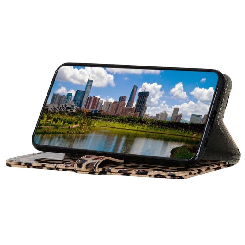 Flip Cover Samsung Galaxy M23 5G Leopardhudeffekt