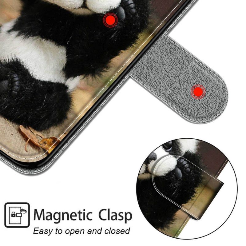 Flip Cover Samsung Galaxy M23 5G Med Snor Lille Panda Med Rem