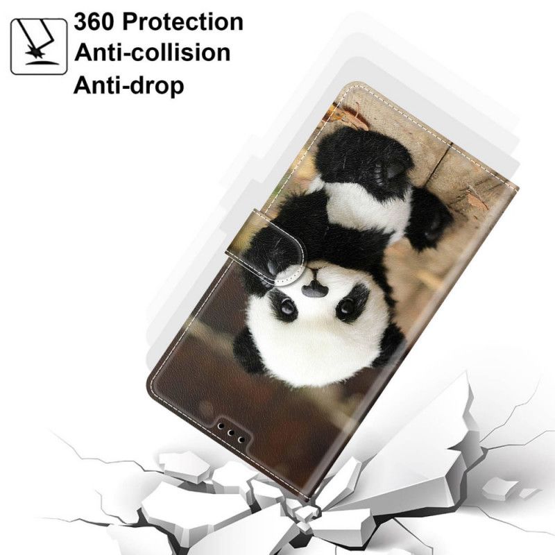 Flip Cover Samsung Galaxy M23 5G Med Snor Lille Panda Med Rem