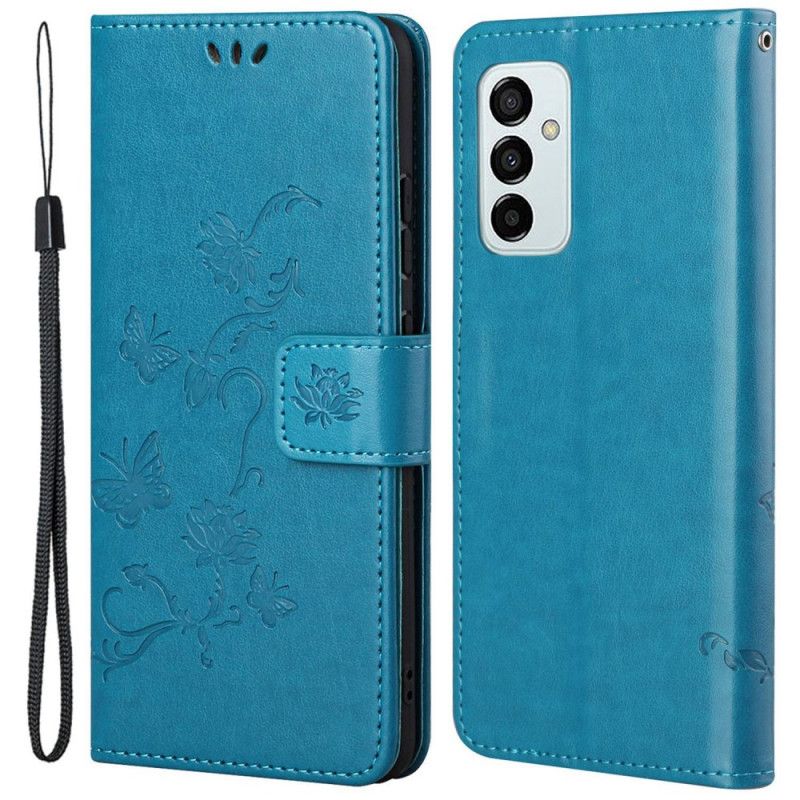 Flip Cover Samsung Galaxy M23 5G Med Snor Thong Blomster