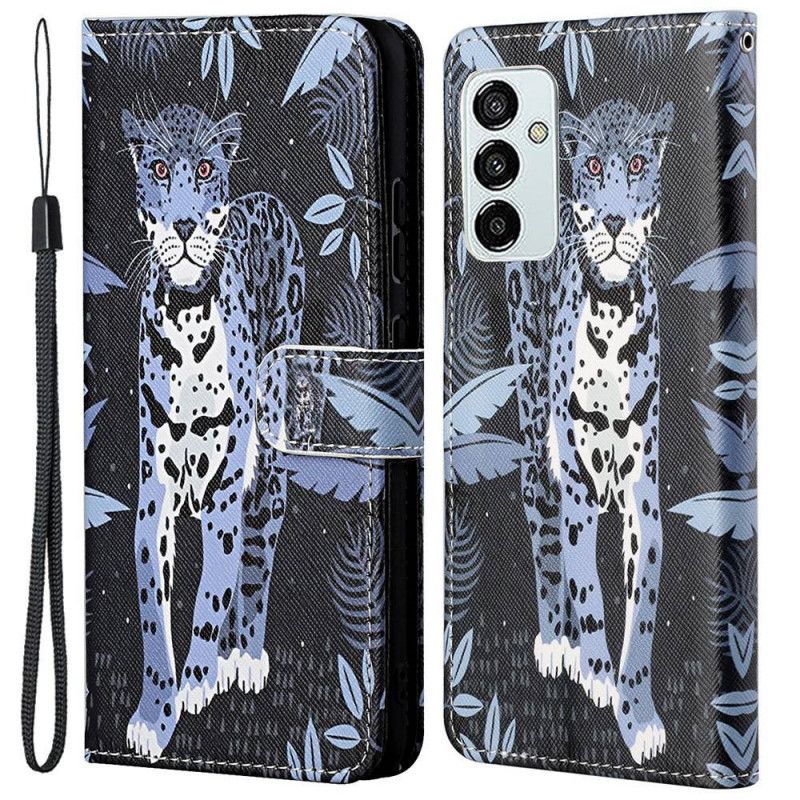 Flip Cover Samsung Galaxy M23 5G Med Snor Thong Leopard