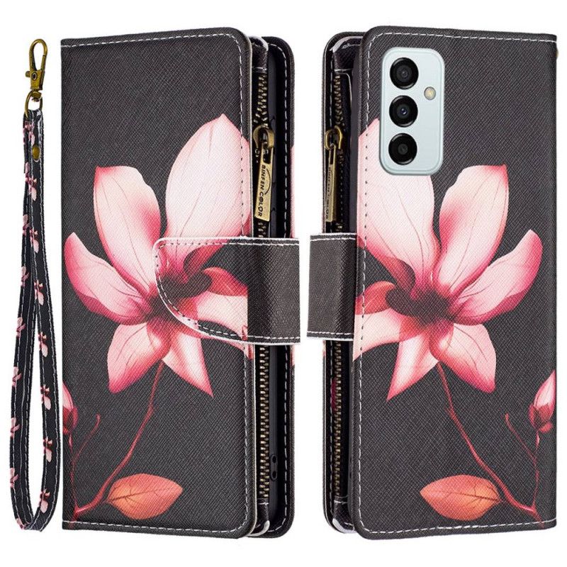 Flip Cover Samsung Galaxy M23 5G Møntpung Og Blomstersnor