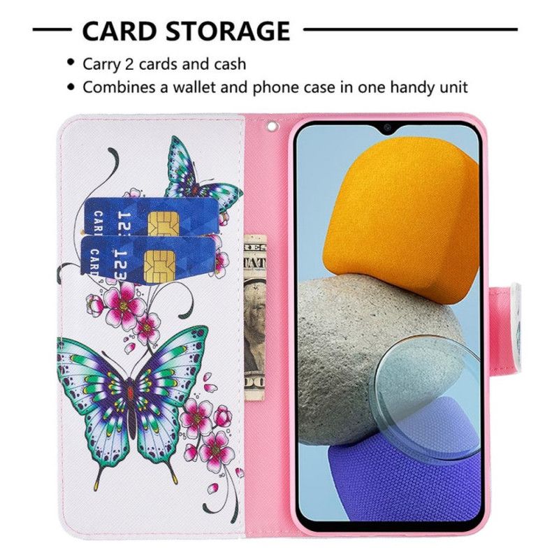 Flip Cover Samsung Galaxy M23 5G Smukke Sommerfugle