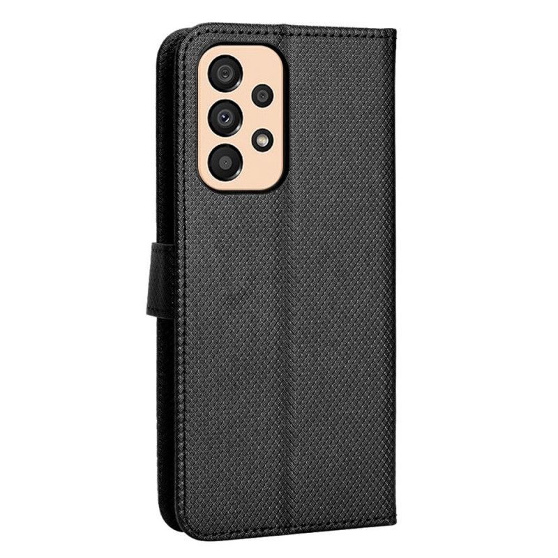 Flip Cover Samsung Galaxy M23 5G Tekstureret Mønster Med Rem