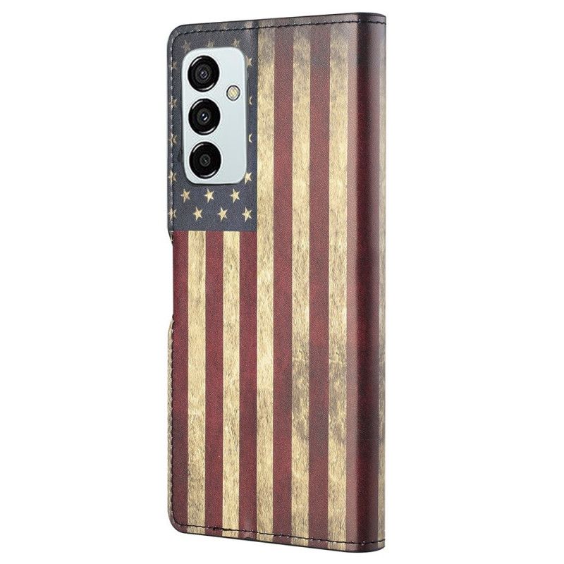 Læder Cover Samsung Galaxy M23 5G Amerikansk Flag