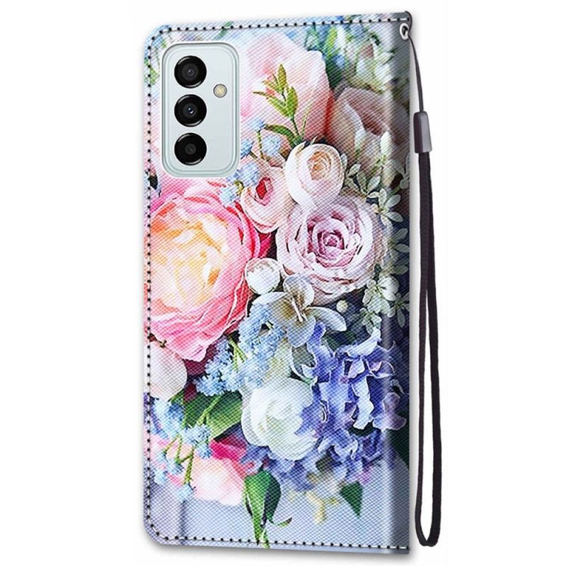 Læder Cover Samsung Galaxy M23 5G Blomstervidunder