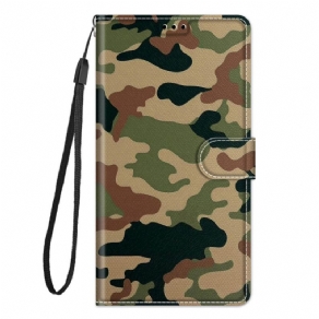 Læder Cover Samsung Galaxy M23 5G Militær Camouflage