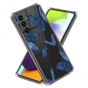 Cover Samsung Galaxy A15 Blå Sommerfugle