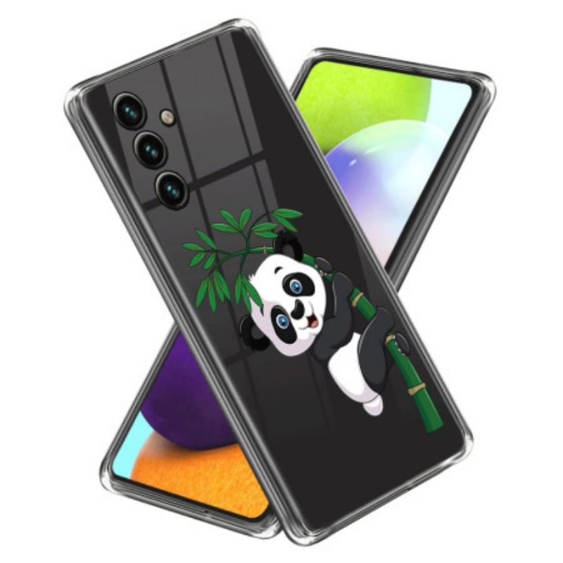 Cover Samsung Galaxy A15 Panda- Og Bambusmønsteretui