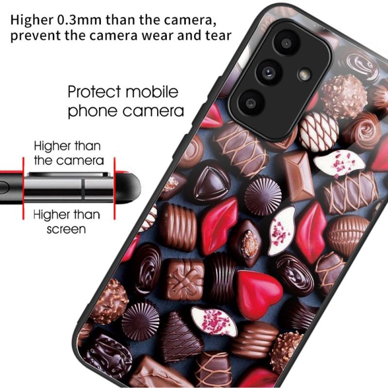 Cover Samsung Galaxy A15 Telefon Etui Chokoladehærdet Glas