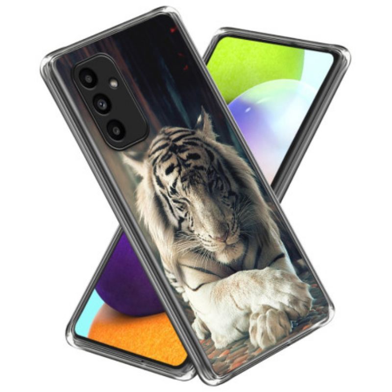 Cover Samsung Galaxy A15 Telefon Etui Hvid Tiger