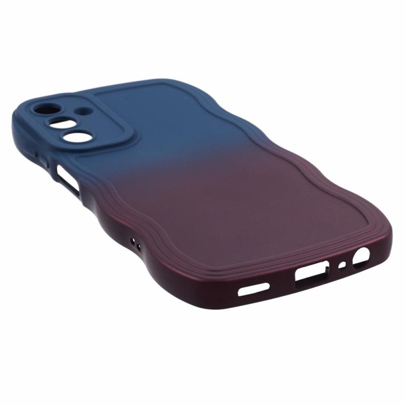 Cover Samsung Galaxy A15 Telefon Etui Tofarvet Bølget Silikone