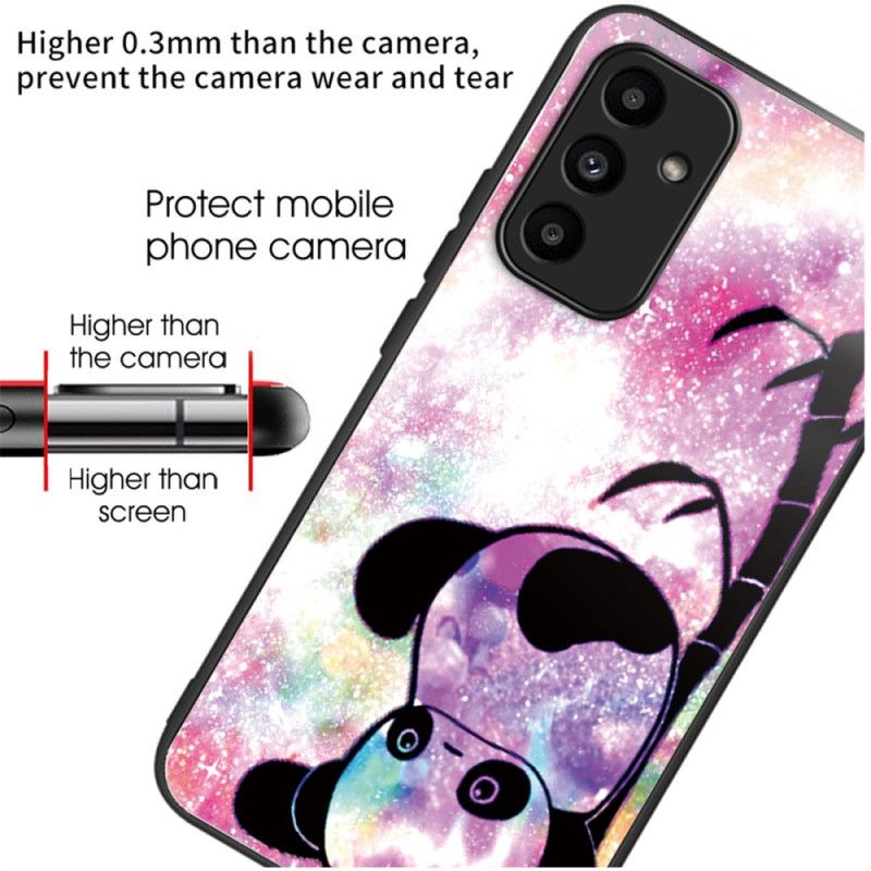 Cover Til Samsung Galaxy A15 Sød Panda Hærdet Glas