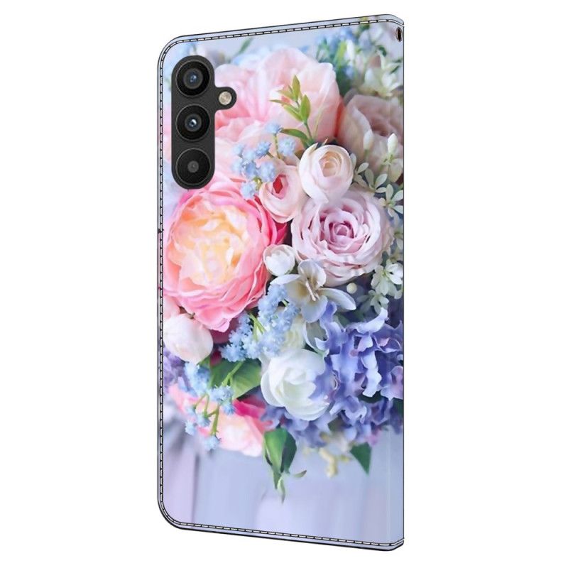 Flip Cover Samsung Galaxy A15 Buket Blomster